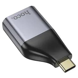 Адаптер перехідник Hoco UA35 Type-C to RJ45 metal grey - мініатюра 2