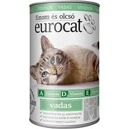 Вологий корм для котів EuroCat, Дичина, 415 г