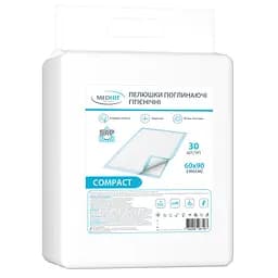 Пеленки поглощающие гигиенические MedHit Compact размер 60 х 90 см 30 шт. уп