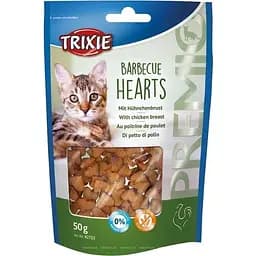 Ласощі для кішок Trixie Premio Barbecue Hearts з курячою грудкою 50 г (42703)