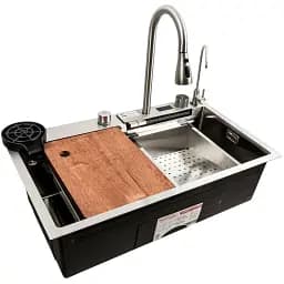 Кухонна мийка Platinum Handmade Водоспад 75x45G сатин