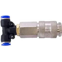Тройник на шланг Intertool пневматическое быстроразъемное соединение 6 мм