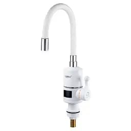 Проточный водонагреватель Zerix ELW06-EF-white 3,3 kW с индикатором температуры силиконовый излив ZX5856