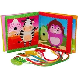 Мягкая книжка Книжковий хмарочос Развивайка Кто что ест?