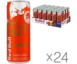 Red Bull Red Edition, Упаковка 24 шт. х 250 мл, Напій енергетичний Ред Булл зі смаком кавуна