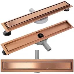 Душовий канал Rea Pure Neo 80 см brushed copper REA-G8022