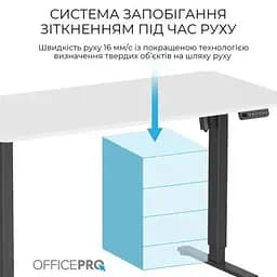 Комп'ютерний стіл OfficePro (ODE1670WB) White/Black (ODE1670WB) - мініатюра 7