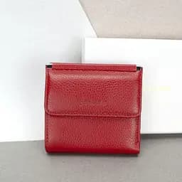 Женский кожаный кошелек Classic 8848A-1 маленький красный