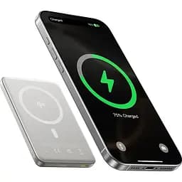 Зовнішній акумулятор Baseus PicoGo Ultra Slim Qi2 10000mAh 27W Silver (E0027203) [152273] - мініатюра 4