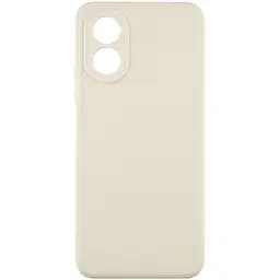 Силиконовый чехол Candy Full Camera для Oppo A58 4G Бежевый / Antique White