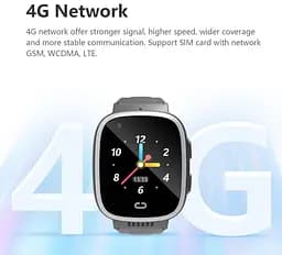 Дитячий смарт годинник Lemfo D-02 з GPS трекером, 4G SIM-картою, HD відеодзвінками, камерою, прослуховуванням та кнопкою SOS Чорний - мініатюра 8