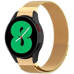 Ремінець для Samsung Galaxy Watch 4 44mm - золотистий Watchbands Milanese Loop ширина кріплення 20мм металевий (WB00S4MMILANESE4GOLD444)