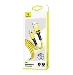 Кабель Usams US-SJ435 USB - Micro USB (M/M), 1 м, Yellow (SJ435USB03) - мініатюра 2