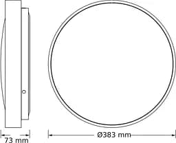 Osram Світильник накладний CEILING LUXO 24Вт 6500К чорний - мініатюра 3