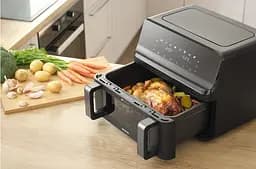 Sencor Мультипіч Sencor Dual Vita Fryer, 2700Вт, чаша-4.5+4.5л, сенсорне керув., 2 чаші, гриль, пластик, чорний - мініатюра 9