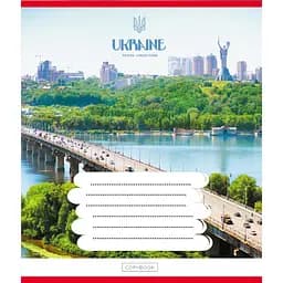 Тетрадь общая "Путешествуй по Украине" Leader 096-630176K-5 в клеточку, 96 листов