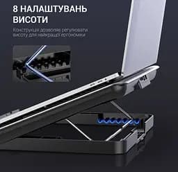 Охолоджувальна підставка для ноутбука до 17 дюймів OfficePro OPCP-620 2xUSB 6xfans - мініатюра 8