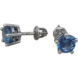 Срібні сережки Агні Гвоздик з кварцом. 2095/9Р-QLB