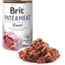 Вологий корм для собак Brit Pate & Meat Lamb з ягням 400 г - мініатюра 5
