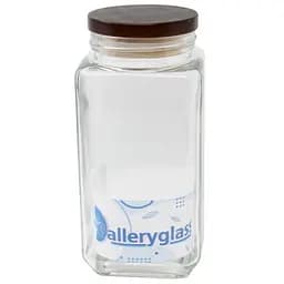 Банка для зберігання Shelley Glass з кришкою з дерева 9x9x18.5 см 1 л (S0101-2М)