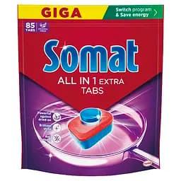Таблетки для посудомийної машини Somat All in 1 Extra 85 шт.