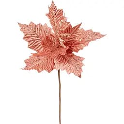 Квітка декоративна Novogod'ko Пуансетія 30 см рожеве золото (973971)