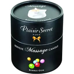 Массажная свеча Plaisir Secret Bubble Gum с ароматом жвачки, 80 мл