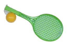 Іграшка "Ракетка мала ТехноК" 0373, 2 ракетки та м'ячик, у сітці (4823037600373) Салатовий