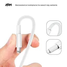 Кабель ArmorStandart AMD818L Lightning to USB Cable 1.2m white (ARM64302) - мініатюра 3