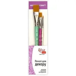 Набір пензлів №2 для декору синтетика 3 шт