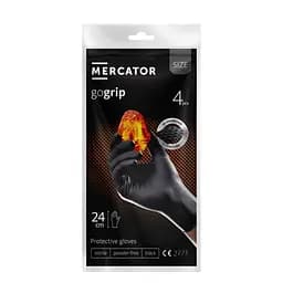 Перчатки нитриловые смотровые неприпудренные нестерильные Mercator gogrip M black 50 шт/уп 