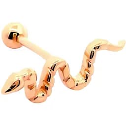 Золота сережка для пірсингу хеліксу Ірій з фіанітами. З40075ШТ