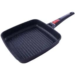 Сковорода гриль квадратна антипригарна Maestro MR-4826 26 см Granite литий алюміній ручка, що знімається