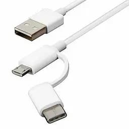 Кабель двойной Xiaomi Mi cable 2 in 1 мicro USB + Type-C SJV4082TY - мініатюра 3