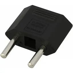 Переходник сетевой универсальный плоский TCOM из вилок США Китай на евро розетку черный