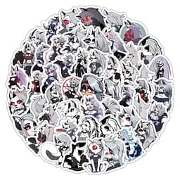 Стікерпак Пекельний Бос Луна Набір наклейок GeekLand Helluva Boss Loona 100 штук