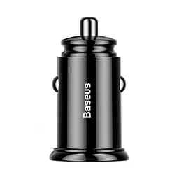 АЗП Baseus Circular Plastic A + C 30W PPS Car Charger Black - мініатюра 2