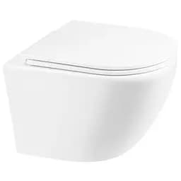 Унитаз подвесной Mixxus Premium Ellipse-0301-R 495x365x365 мм, система смыва Rimless MP6460, Белый