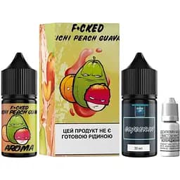 Набор компонентов для самозамеса солевой жидкости для вейпа Fucked Lab V2 Salt 30 мл 0-25 мг Lichi Peach Guava Личи Персиковая Гуава (15477)