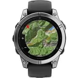 Смарт-годинник Garmin Fenix E 47mm AMOLED Stainless Steel with Black Silicone Band (010-03025-02/00) - мініатюра 5