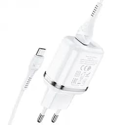 Мережевий зарядний пристрій Hoco N4 Aspiring 2 USB 2.4 A micro-USB Білий - мініатюра 4