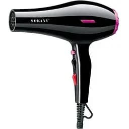 Фен для сушіння волосся Sokany SK-14002 концентратор дифузор 2 швидкості 2 режими роботи Чорний 2400 Вт