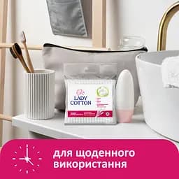 Ватні палички Lady Cotton у поліетиленовому пакеті 200 шт. - мініатюра 4