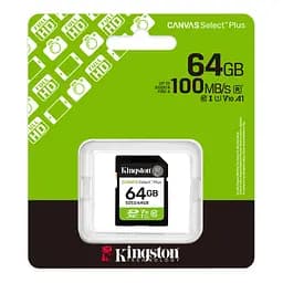 Карта пам'яті Kingston 64GB SDXC class 10 UHS-I V10 A1 Canvas Select Plus (SDS3/64GB) - мініатюра 3