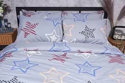 Комплект постільної білизни Moon&Star Бязь Gold Люкс Light Stars Дитячий 110x140 см наволочки 2x40x40 см - мініатюра 2