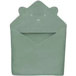 Рушник з капюшоном Lionelo Muslin Hooded Towel Green Forest 80х80 см