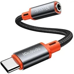 Кабель Mcdodo Castle Series Type-C to 3.5 мм Female Cable 11cm CA-7561 Чорний