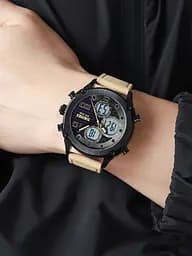 Наручний годинник чоловічий 1975LLTBNWT Light Brown-White Leather. Skmei acs0030446 - мініатюра 3