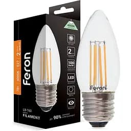 Светодиодная лампа Feron LB-160 C37 230V 7W E27 4000K (40087)