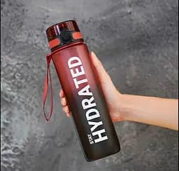 Пляшка для води з градієнтом для спорту та фітнесу ,1000 мл, червоно - чорна